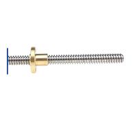 threaded backlash T8 Lead Screw Rod With Brass Nut 1mm 1.5mm 2mm 2.5mm Pitch 2mm 4mm 8mm 12mm 14mm 16mm 20mm Lead Trapezoidal Lead Screw screw trapezoidal ( Color : 2.5mm pitch 20mm lead , Size : 400m
