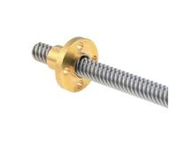 threaded backlash T8 Screw Rod With Brass Nut 2mm Pitch 2mm 4mm 8mm 10mm 12mm 16mm 20mm Lead T8 Lead Screw Rod Stepper Motor Trapezoidal Rod screw trapezoidal (Color : Pitch 2mm Lead 16mm, Size : 55