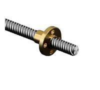 threaded backlash T8 Trapezoidal Screw Rod Right Hand Thread Lead Screw with Brass Nut 1mm 2mm Pitch 2mm 4mm 8mm 10mm Lead Tr8 Screw screw trapezoidal ( Color : 2mm pitch 12mm lead , Size : 250mm )