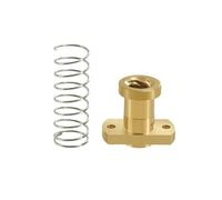 Threaded Backlash，Threaded Backlash T8 Anti Nut Trapezoidal Lead Screw Elimination Gap 2mm Pitch 4mm 8mm Rod Flange Brass trapezoidal(Pitch 2mm Lead 2mm)