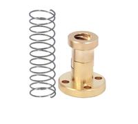 Threaded Backlash，Threaded Backlash T8 Flexible Spring Loaded Screw Brass Nut 2mm 8mm Lead Anti Rod Elimination Gap trapezoidal(Brass 2mm pitch 2mm lead)