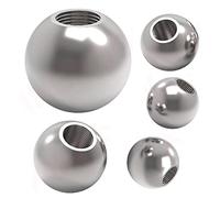 Threaded Ball Nut Knobs 5Pcs M8 Thread Half Hole Stainless Steel Blind Hole Drilling Balls 15-50mm(22mm)