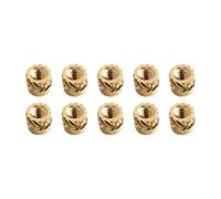 Threaded Brass Inserts 10 Pieces Metal Heat Set Screw Inserts M2 M6 for 3D Printing Plastic Components Injection Molding Electronics (M2x3x3.5(IdxLxOd))