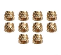 Threaded Brass Inserts for 3D Printing, 10 pcs M2-M6 Heat-Set Spiral Knurled Nuts, Metal Threaded Inserts, High-Pull Strength, Thermoplastic-Compatible Fixing Solution for Engineers and Prototypers