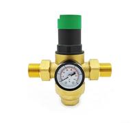 Threaded Brass Pressure Reducing Valve, 2.5 MPa G/NPT Thread Household Water Pipe Filter Reducing Regulator Valve For Water Pipe(3/4-NPT)