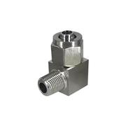 Threaded Connector PL Type SS 304 BSPT Thread Connector, 90 Degree Right Angle Female Barb Fitting, Pneumatic Quick Elbow Adapter(10MM*1/8INCH)