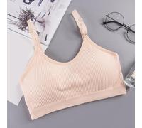Threaded Cotton Corset Bra One Size Strapless Sleep(Skin color Uniform code)