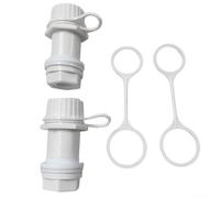 Threaded Drain Assembly Replacement for Igloo 50165 QT Coolers Designed with LeakProof Seal and Tethered Cap to Prevent Loss and Leakage (2 sets)