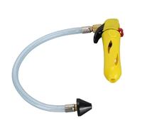 Threaded Drain Gun, Efficient Versatile CO2 Cartridge Drain Gun Blaster Cleaner Drain Cleaner Tool with Flexible Hose for AC Condensate Line (Yellow)