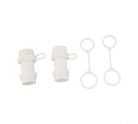 Threaded Drain Kit for For Igloo Coolers 50 QT up to 165 QT Including Tethered Cap Plastic Nut and Rubber Sealing Gasket (2 sets)