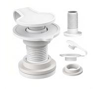 Threaded Drain Valve for Coleman Cooler, Replacement Outlet Compatible with 50-165 Qt, 1/1.5 Inch White for Boating(1-inch)