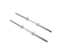 Threaded Dumbbell Chrome Handles 1 Inch Pair, 24" Adjustable Dumbbell Bar Handles, Fits Standard Weight Plates with 1” Diameter, for Gym Workouts, Exercise, Weightlifting, Sold in Pair
