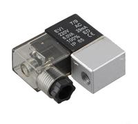 Threaded Electromagnetic Solenoid Valve for Industrial Air Compressor Muffler Filter, Two Way, Carbon Steel, Silent Oilfree Air Stop Valve, AC220V