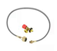 Threaded Gas Canister Extension Hose with EN417 Burner Adapter for Camping Stove, Outdoor Cooking, Compatible with LPG R901 904 907