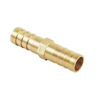 Threaded Hose Barb 1pc Straight Equal Barb Hose Pipe Joint, Brass Coupler Connector Adapter, Fitting 2 Way(10mm)