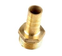 Threaded Hose Connector, 1Pc Brass Copper Pipe Fitting 1/8 1/4 3/8 1/2 1 Inch BSP Male Joint Coupler Adapter(16MM*3/8INCH)