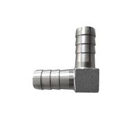 Threaded Hose Connector, 1Pc SS304 Right Angle Equal Elbow Pipe Fitting with Hose Barb Tail(19mm)