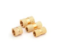 Threaded Insert Knurled Nuts 100pcs Brass Pure Copper Thread Injection Molding Embedded Nut M1.4 M2 M3 M4 M5 M6 M8 M10(M3x4x10(50Pcs))