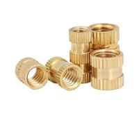 Threaded Insert Knurled Nuts 10pcs M1.4 M1.6 M1.7 M2 M2.5 M3 Solid Brass Copper Hot Melt Thread Injection Molding(M1.4x2.5x3)
