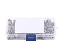 Threaded Insert Nuts Assortment Kit, 50pcs M4/M5/M6/M8/M10 Zinc Alloy Hex Flanged Screw-in Type, Hex Drive for Wood Furniture with Compact Case