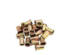 Threaded Insert Nutserts, Carbon Steel Zinc Plated Flat Head Rivet Nuts, Multiple Sizes, Pack Of 20 Or 50(50pcs,M4)