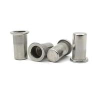 Threaded Insert Nutserts, Rivet Nuts SUS304 Stainless Steel Flat And Countersink Head M4 To M12 Pack Of 10/20/30(20pcs-Flat M8*26.5)