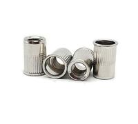 Threaded Insert Nutserts, SUS304 Stainless Steel Reduce Head Small Head Blind Insert Rivet Nut Multiple Sizes(M10 (10pcs))