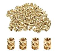Threaded Insert Pack of 30, M4 x 8 x 6 Brass Insert Nuts for 3D Printing, Knurled Melting Thread Bushing, Threaded Inserts for Plastic Parts, Heat and Ultrasonic Mounting