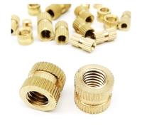 Threaded Inserts, 5/10/25/50pcs M2.5~M10 Solid Brass Pure Copper Thread Injection Molding Knurl Embedded Insert Nut
