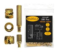 Threaded Inserts Heat Insert wiht Soldering Iron Tips,Heat Set Insert for Plastic Parts and 3D Printing Components Assortment Kit (M3xD5xL4)