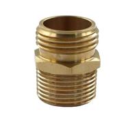 Threaded Metal Adapter Brass Hexagon Head Adapter NPT to BSP 3/4inch, Copper Pipe Extender for Watering System Repair 1pc