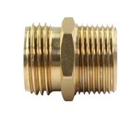 Threaded Metal Adapter Brass Pipe Extender Coupler Male Thread Hexagon Head Adapter, 3/4inch NPT x BSP Garden Watering Connect 1pc