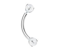 Threaded Nose Studs Titanium, 1pcs 16GHelix Lip Nose Ear Piercing Studs with White Agate, Silver, 1.2x10mmx4mm