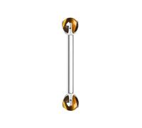 Threaded Nose Studs Titanium, 1pcs 16GTragus Helix Piercing Jewellery Studs with Brown Tiger-eye Stone, Silver