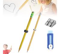 Threaded Pencils for Adhd, That Moves Adhd Pencil Threaded, Threadeds Fidget Pencil Adhds Tools for Kids, Pencils with Nut with Nut for Anxiety, Silent Sensory Tool Stress Relief for School(2PCS)