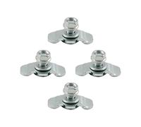 Threaded Pin for L Track | Double Tooth Attachment for Anchoring Loads | 4 Pieces Safety Hardware for Transportation | Truck Van Trailer SUV ATV Aircraft Warehouse