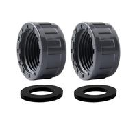 Threaded Pipe Connector Round Female Thread Connector, PVC Threaded Cap with Rubber Seals Kit, 20mm-32mm Pipe End Blanking Plug 2pcs(25mm)