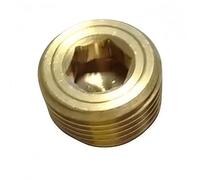 Threaded Pipe Plug Hexagonal Pneumatic Fitting Plug End Cap, Precision Brass NPT for Water Hose 1pc(3/4 inch)