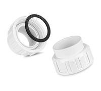Threaded Pool Plumbing Union Replacement for Salt Chlorinator Upkeep, PVC Connector, Seal Gasket, Ridged Grip, Backyard Owners Daily Union Fitting Chlorinator Connector Salt Plumbing Pvc Replacement