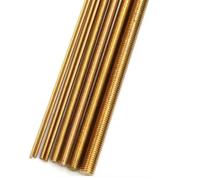 Threaded rod 2PCS Brass Thread Rod M2 .5 M3 M4 M5 M6 M8 M10 Length 250mm Long Bolt Full Shaft Bar Stud(M2 2PCS)