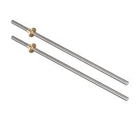 Threaded Rod Lead Screw,3D Printer T8 Lead Screw, Length 100-600mm Lead 8mm Pitch 2mm 304 Stainless Steel Trapezoidal Screw with Brass Nut, 1pcs(120mm with Nut)