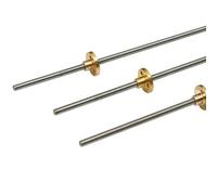 Threaded Rod Lead Screws, 3D Printer Accessories Trapezoidal Lead Screw + Nut T5 5mm Lead 1/2/4mm 100-1000mm 2pcs(Pitch 1mm Lead 4mm,450mm)