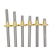 Threaded Rod Lead Screws, Lead Screw For 3D Printer 8mm 100-500mm Trapezoidal Copper Nut(500mm)
