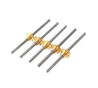 Threaded Rod Lead Screws, T8 Trapezoidal Lead Screw Thread 8mm 3D Printer Stainless Steel Brass Nut 2 Pcs Multiple Sizes(Pitch 1mm Lead 1mm,700mm)