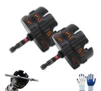 Threaded Rod Nut Runner, Zipper Drill Attachment for Fast and Bolt Removal, Remover Extractor Tool(2pc)