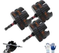 Threaded Rod Nut Runner, Zipper Drill Attachment for Fast and Bolt Removal, Remover Extractor Tool(3pc)