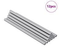 Threaded Rod Silver Steel Building Component Hardware DIY Construction vidaXL