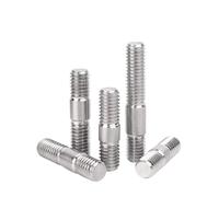 Threaded Rod Stainless Steel Unequal Length Double End Bolts Dual Thread Rod Stud Bar Tooth Stick(60mm,M5-5pcs)