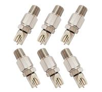 Threaded Stainless Steel Rabbit Nipples Rodent Nipples Waterer Automatic Rabbit Nipple Waterer Rabbit Watering System Animal Supplies Breeding Supplies (Grey, 6)