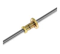 Threaded Trapezoidal Lead Screw,1pcs T8 Lead Screw for 3D Printer CNC, 100mm-600mm T-Type Stepper Motor Trapezoidal Lead Screw with Anti-Backlash Nut, Pitch 2mm Lead 8mm(330mm)